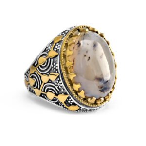 خاتم فضة بحجر العقيق