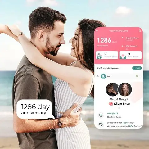 ⁦طقم اساور للزوجين سمارت Couple remote sensing bracelet⁩ - الصورة ⁦3⁩