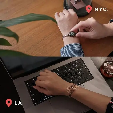 ⁦طقم اساور للزوجين سمارت Couple remote sensing bracelet⁩ - الصورة ⁦4⁩