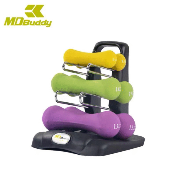 طقم دامبلز مع ستاند MDBuddy