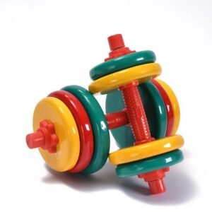 طقم دامبلز قابل للتعديل Adjustable rubber dumbbell set