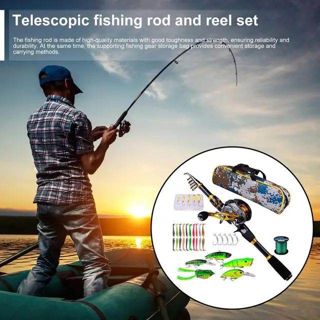 صنارة صيد Telescopic Fishing Reel and Rod Set - الابتكار