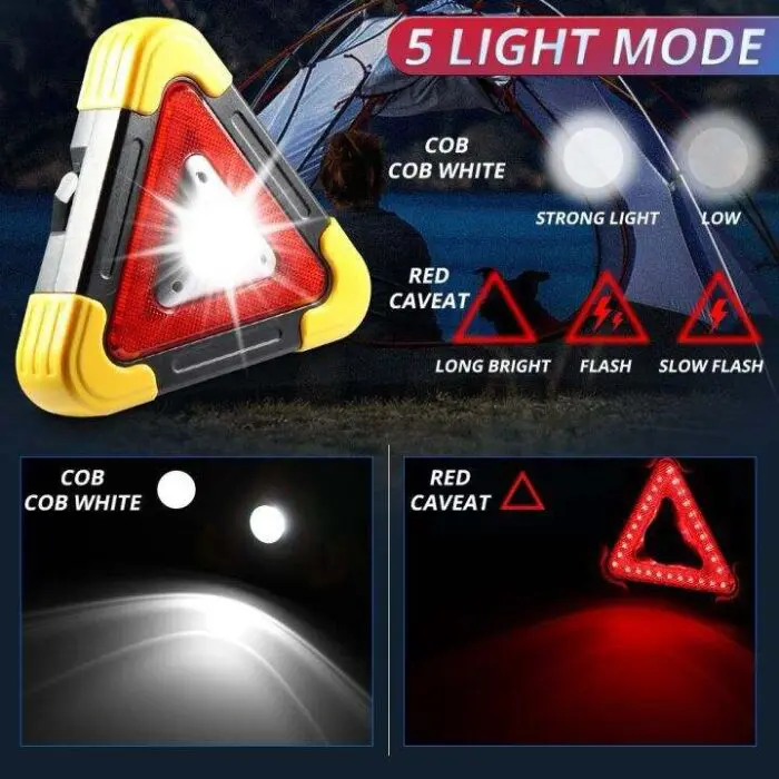 Portable Triangle Warning Led