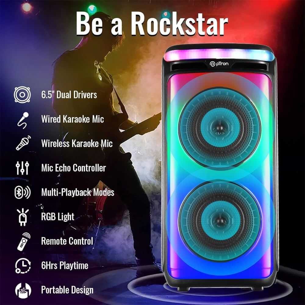 مكبر صوت مع مايك Partybox 20 watts speaker with mic