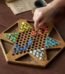 لعبة Checkers Children′s Toy Wooden Board Glass Bead Marbles