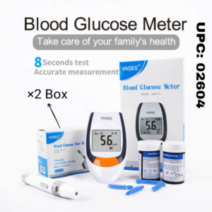 Glucose testing device with strips