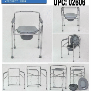 Folding toilet chair for elderly patients