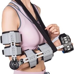 Adjustable hinged elbow brace