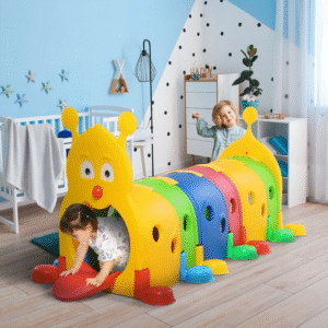 Indoor and outdoor caterpillar tunnel for children