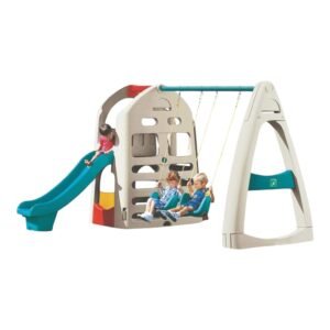 مجموعة الألعاب المتكاملة زحليقة، تسلق، وأرجوحتان