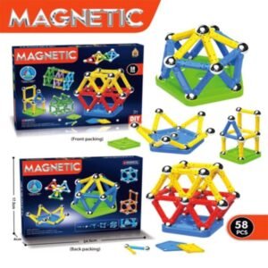 58-piece magnetic building blocks