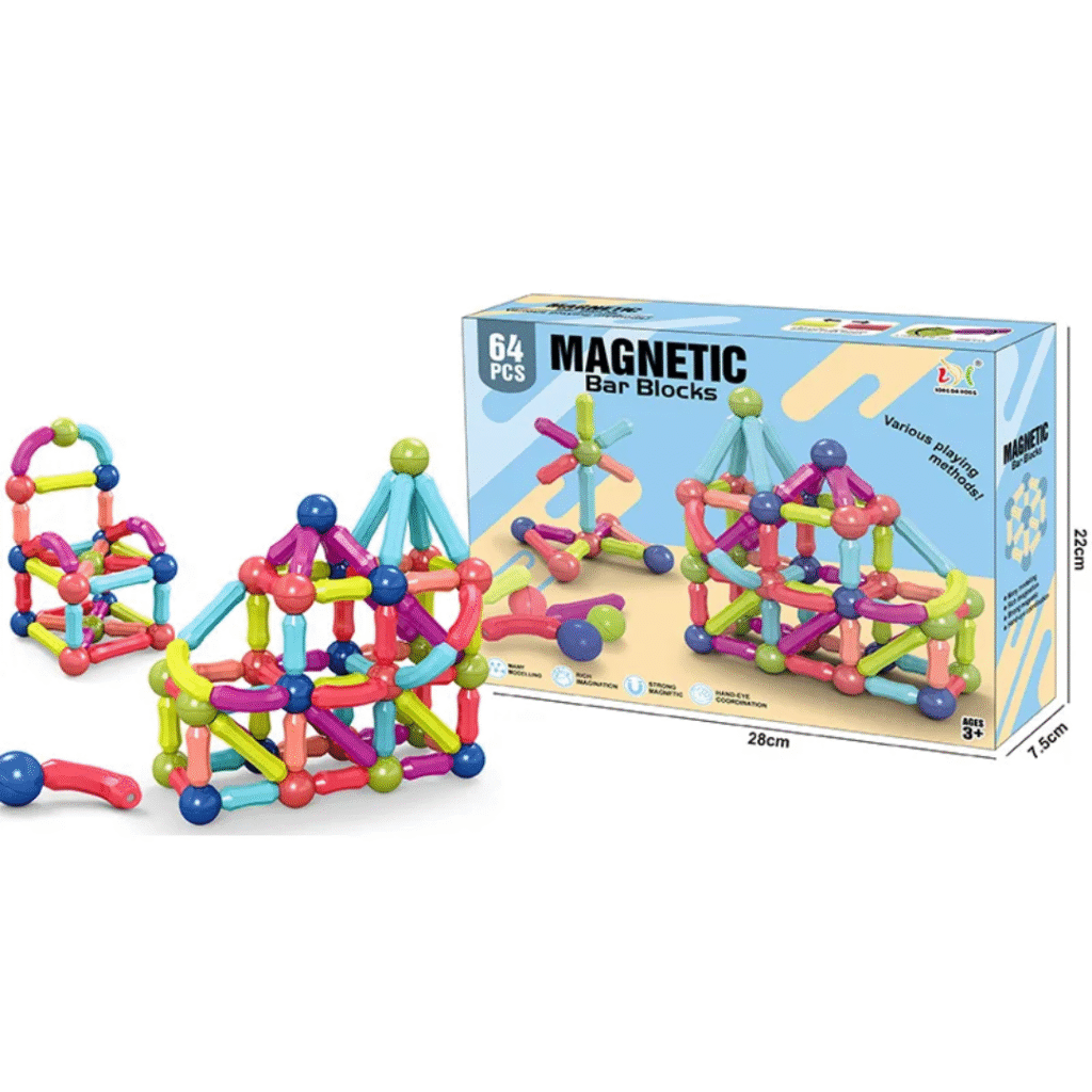 64-piece magnetic cubes for children