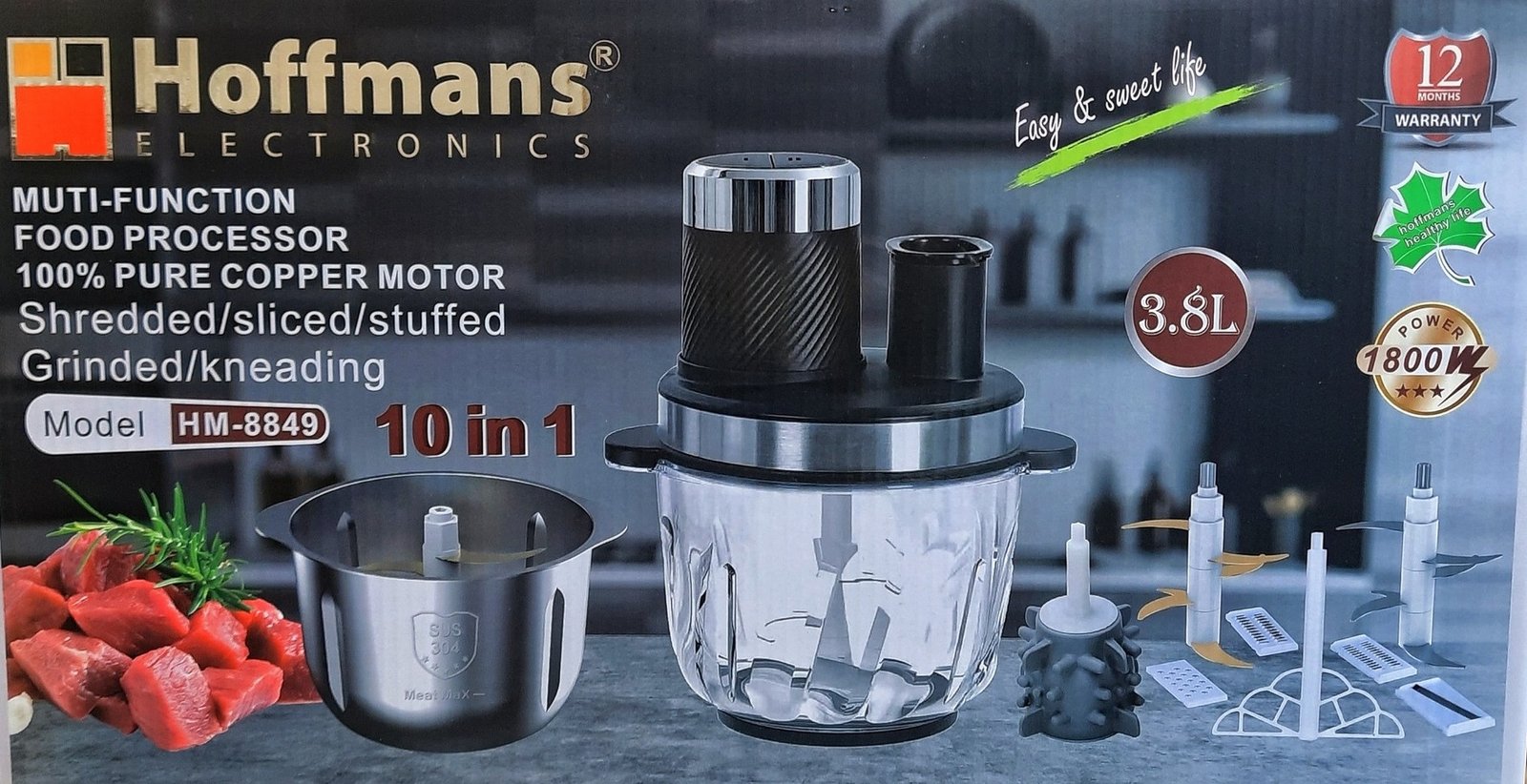 محضرة الطعام 10 في 1  HOFFMANS محضرة الطعام 10 في 1  HOFFMANS - الصورة 2