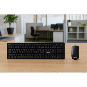 مجموعة لوحة المفاتيح والماوس اللاسلكية Lenovo One-Click Service MK23