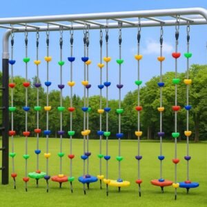 جدار تسلق معلق متعدد الألوان