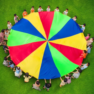 Children's group games umbrella