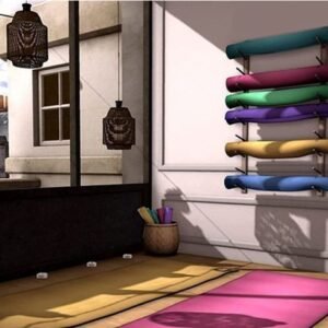 Wall stand for aerobic mats