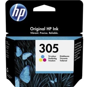 خرطوشة حبر HP 305 ملونة متوافقة مع: HP DeskJet 2300، 2700، 2730، 2810e، 2820e، 2825e، 2827e، 2842e، 4100، 4134، 4220، 4227e
