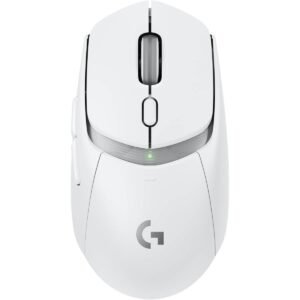 ماوس الألعاب اللاسلكي Logitech G309 Lightspeed، خفيف الوزن، مزود بمفاتيح LIGHTFORCE الهجينة، ومستشعر Hero 25K، وزنه 86 غرامًا، وعمر بطاريته أكثر من 300 ساعة مع بطارية AA، و6 أزرار قابلة للبرمجة، متوافق مع أجهزة الكمبيوتر الشخصية وأجهزة Mac - أبيض