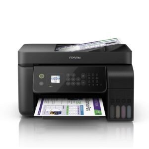 Epson EcoTank L5190 4-in-1 Cartridge-Free Printer (Print, Scan, Copy, Fax), 33ppm, Yield up to 8,100 Black / 6,500 Color Pages, Wi-Fi & Ethernet, ADF