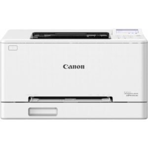 طابعة ليزر ملونة Canon i-SENSYS LBP646Cdw، سرعة 25 صفحة في الدقيقة، طباعة على الوجهين تلقائية، اتصال لاسلكي وإيثرنت جيجابت، طباعة آمنة، شاشة LCD بخمسة أسطر، وظيفة واحدة، أبيض