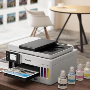 طابعة كانون ماكسيفاي GX6040 متعددة الوظائف مزودة بخزان حبر ملون (نسخ + مسح ضوئي/واي فاي) ووحدة تغذية تلقائية للمستندات