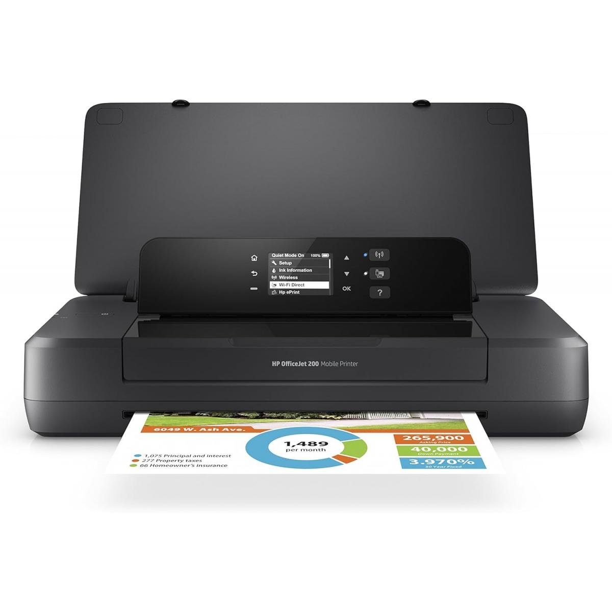 طابعة HP OfficeJet Pro 202 نفث الحبر، سرعة طباعة 9 صفحات في الدقيقة (أسود) و6 صفحات في الدقيقة (ملون)، طباعة أعمال لاسلكية، سهلة الحمل، شحن محمول، طابعة متنقلة، بطارية تدوم طويلاً طابعة HP OfficeJet Pro 202 نفث الحبر، سرعة طباعة 9 صفحات في الدقيقة (أسود) و6 صفحات في الدقيقة (ملون)، طباعة أعمال لاسلكية، سهلة الحمل، شحن محمول، طابعة متنقلة، بطارية تدوم طويلاً - الصورة 1