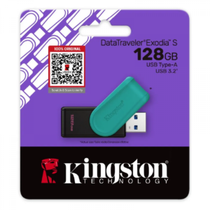 محرك أقراص فلاش USB من نوع Kingston DataTraveler® Exodia™ S، فئة المبتدئين، USB 3.2 الجيل الأول - سعة 128 جيجابايت