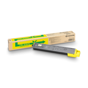خرطوشة حبر كيوسيرا TK-8325Y - أصفر - سعة عالية 12000 صفحة، حبر طابعة أصلي ممتاز لطابعة TASKalfa 2551ci