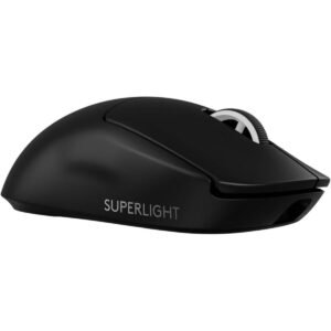 ماوس الألعاب اللاسلكي Logitech G PRO X SUPERLIGHT 2 SE، بدقة 44000 نقطة في البوصة، وسرعة 888 بوصة في الثانية، وتسارع أقصى 88 جي، وتقنية أزرار LIGHTFORCE، و5 أزرار، ومستشعر HERO 2، باللون الأسود.