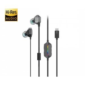 Lenovo Legion E510, Hi-Res Audio Gaming In-Ear Headphones with 7.1 Surround Sound, 10mm Dual Drivers, Custom RGB, and USB-C Inline Control
