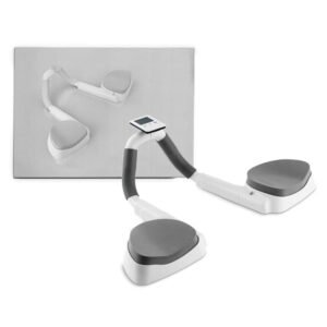 Smart plank and push-up exercise handles with screen and elbow supports