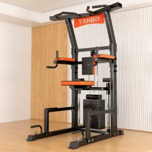 Professional pull-up and parallel bar exercise station with weights