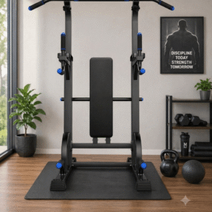 Padded professional pull-up and parallel bar exercise station