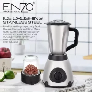 خلاط ستانلس ومطحنة كهربائية 2 في 1 من ماركة ENZO