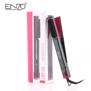 مكواة ومشط الشعر الحراري المبتكر 2 في 1 من ENZO