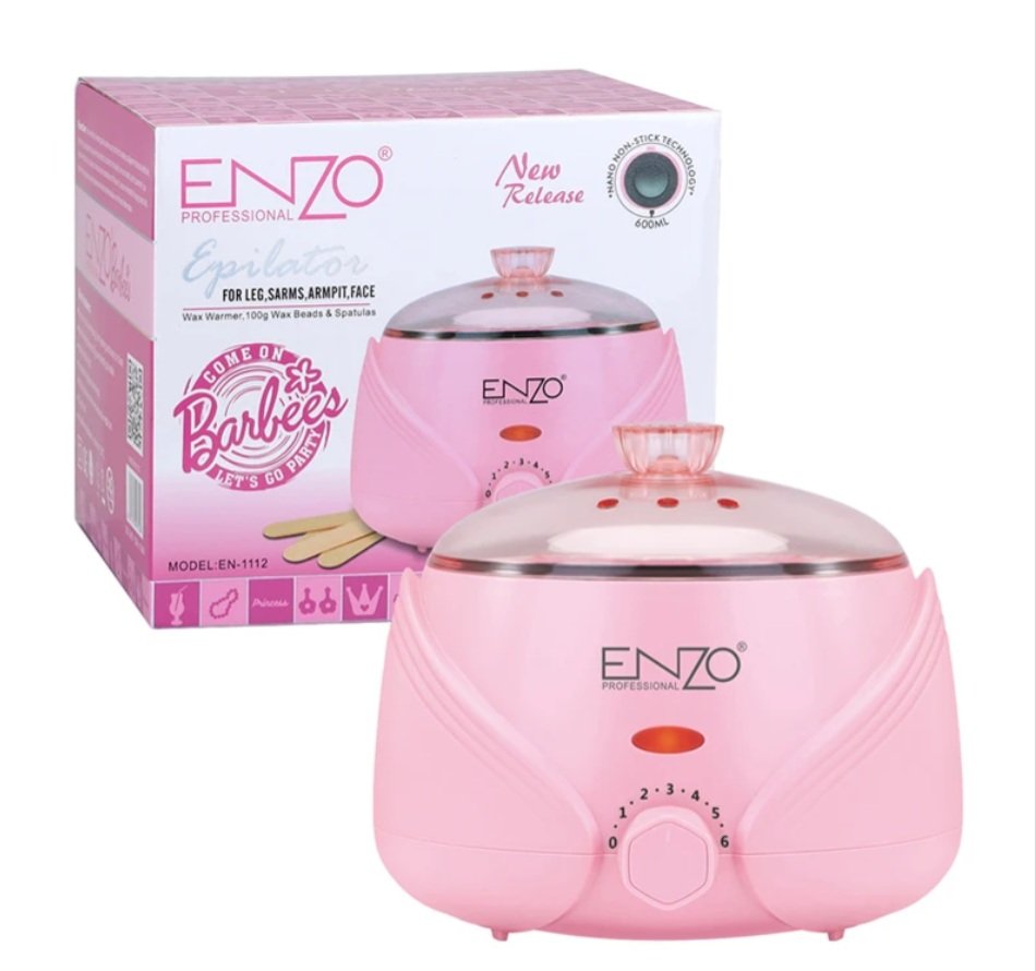جهاز تسخين الواكس (الشمع) الاحترافي Enzo باللون الوردي (إصدار باربي) جهاز تسخين الواكس (الشمع) الاحترافي Enzo باللون الوردي (إصدار باربي) - الصورة 1