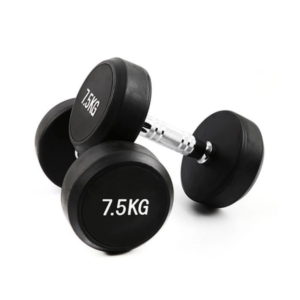 Round dumbbells with chrome handle