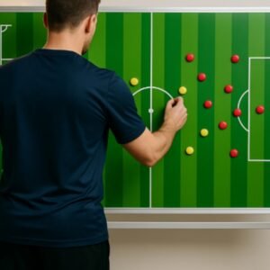 لوحة تخطيط تكتيكي مغناطيسية لكرة القدم 70*100 سم