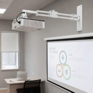 Extendable and movable wall mount for projectors