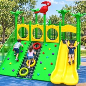 Adventure and climbing play complex for children