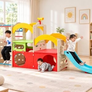 A comprehensive indoor complex for children's games and activities.